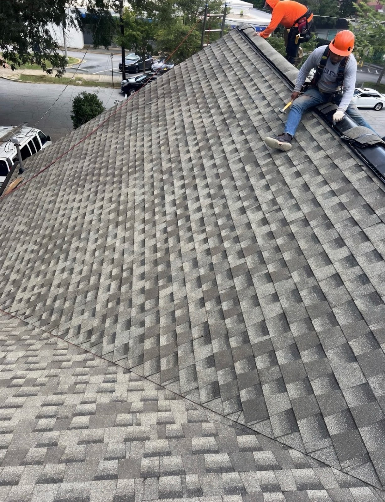 Shingle installation in progress, 2026