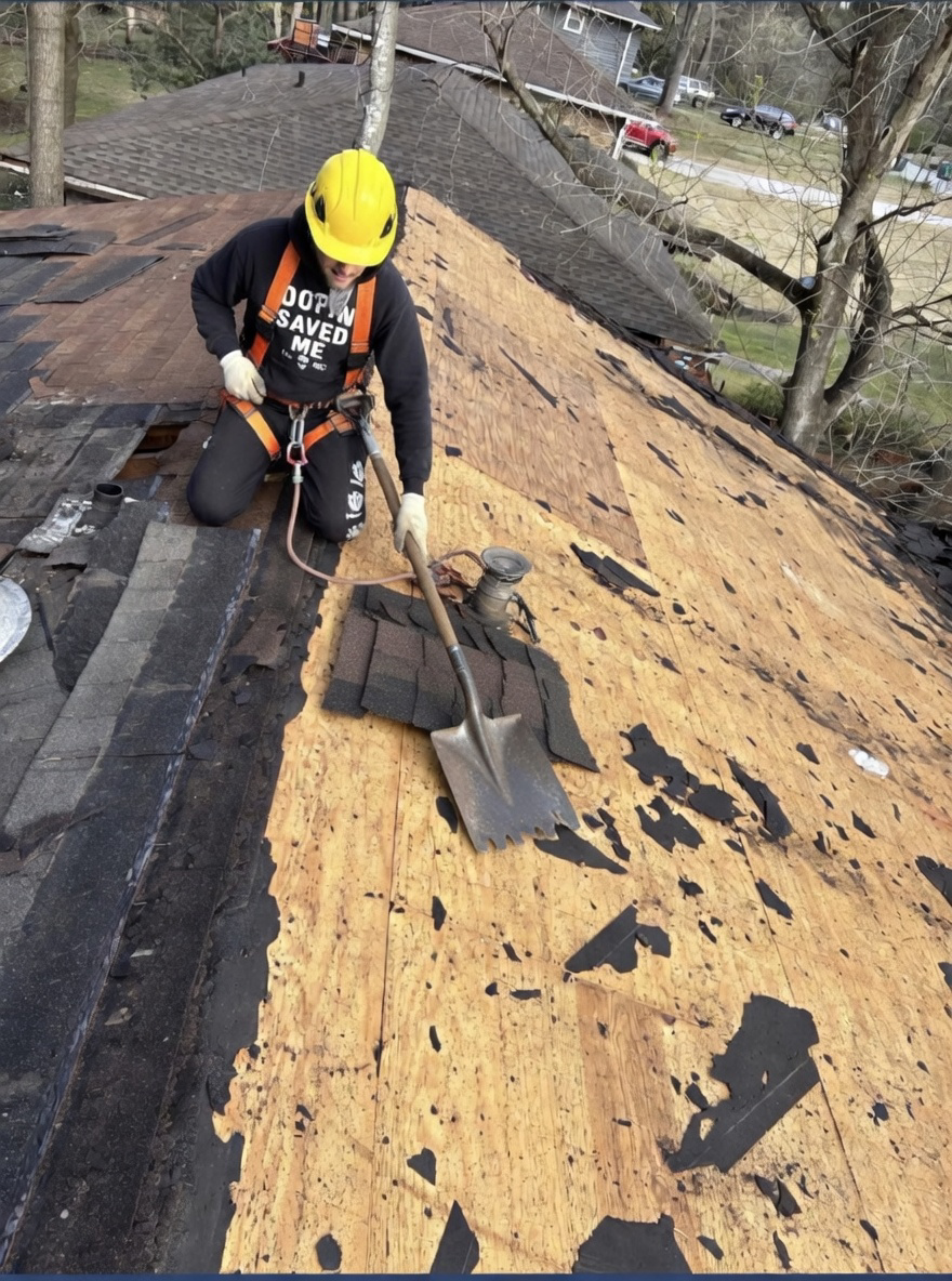 Storm damage tear-off, metro Atlanta, 2026
