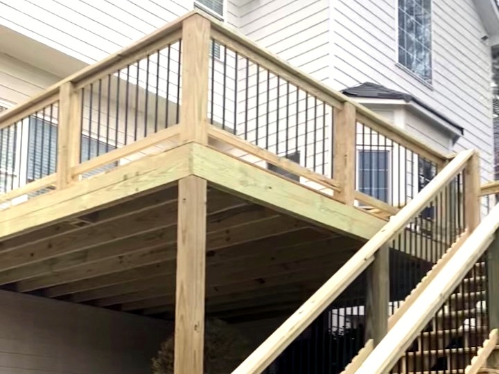 New deck and stairs, metro Atlanta renovation