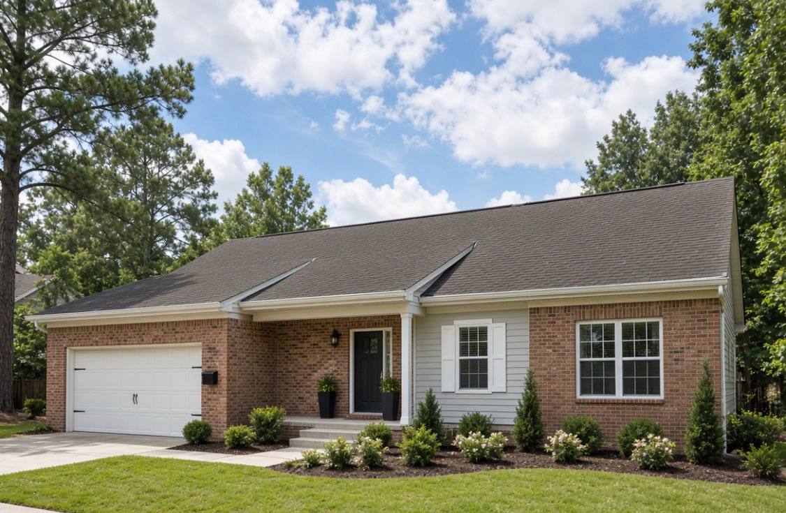 Example home with approximately 2,000 square foot roof